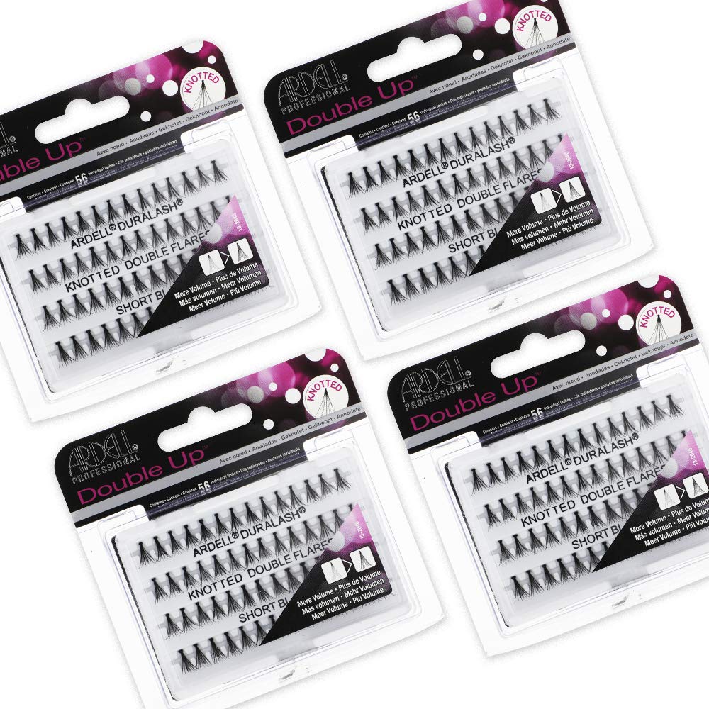 Ardell False Eyelashes Double Up Individuals Knotted Short Black 4 Pack Review