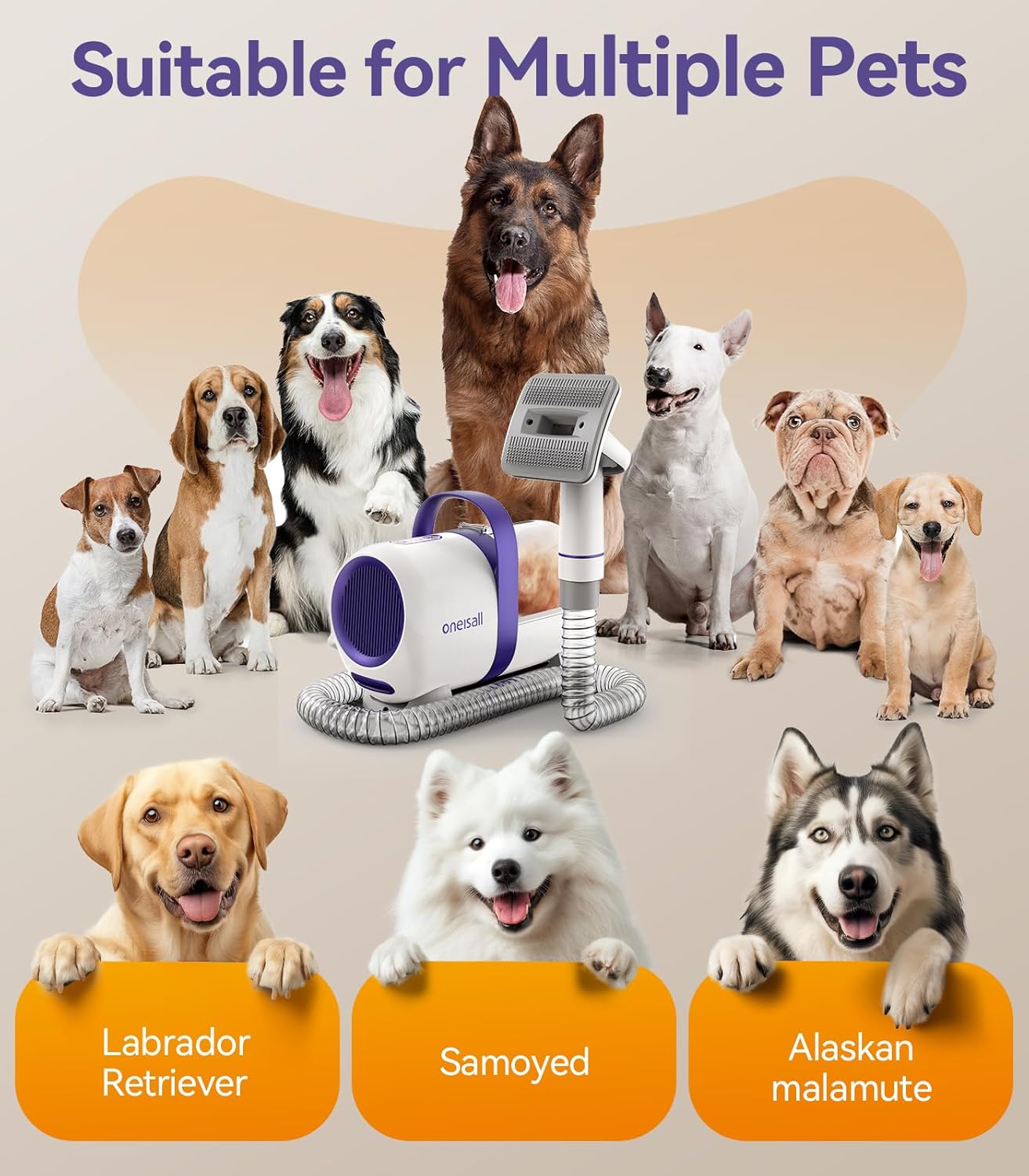 oneisall Dog Hair Vacuum & Grooming Kit Review